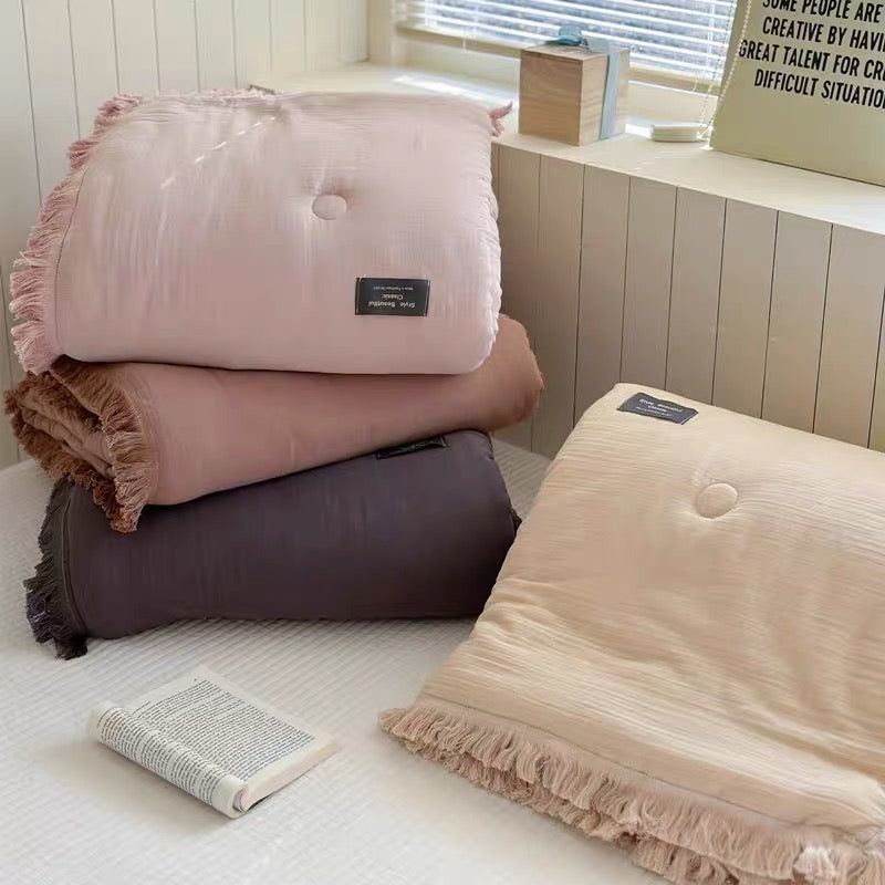 simple tassel quilt (4colors)