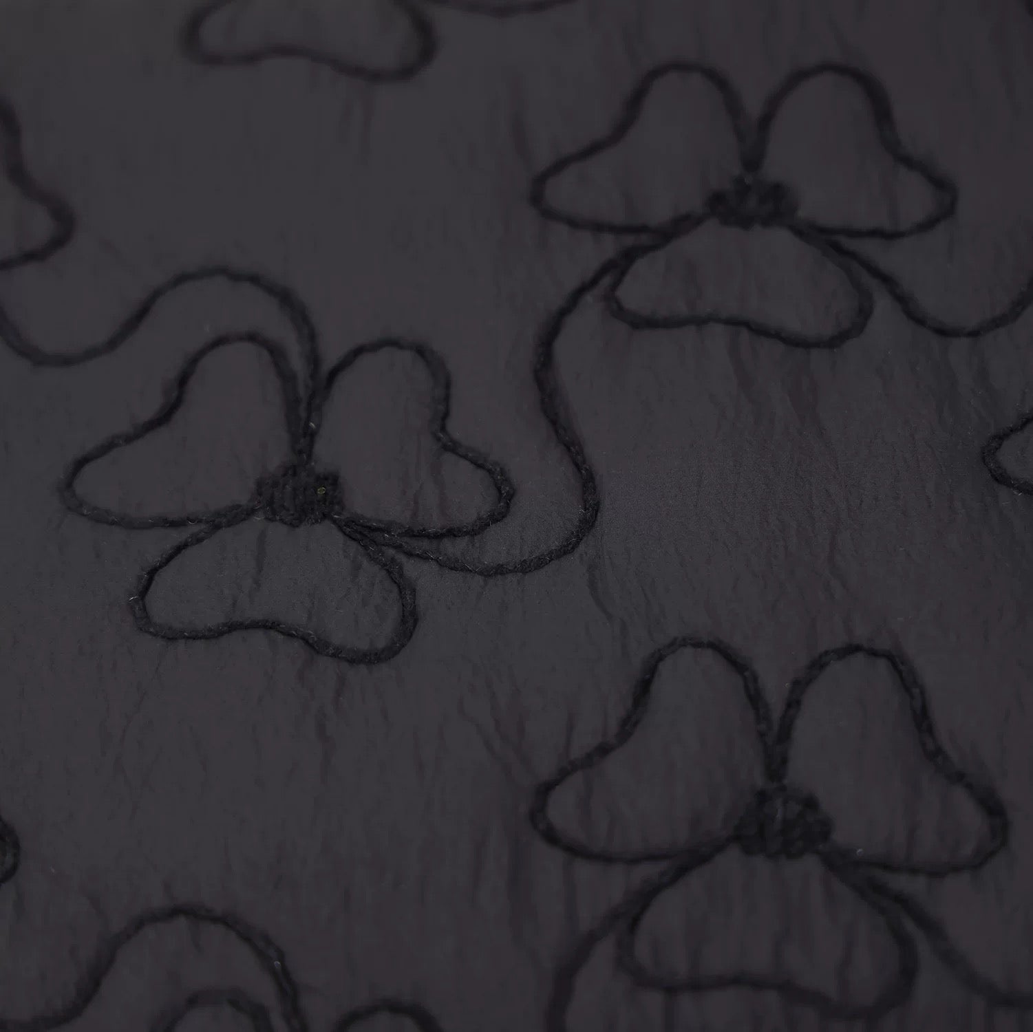 Puff Quilted Laptop with Floral Embroidery PC bag (5colors)