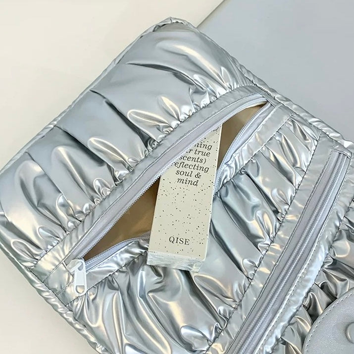 Metallic Ruched PC bag (2colors)
