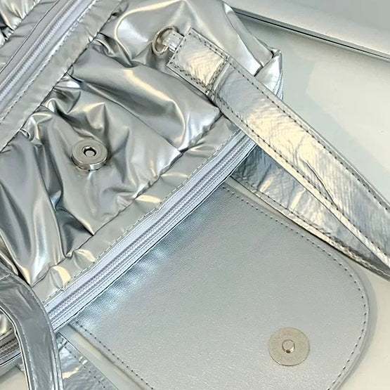 Metallic Ruched PC bag (2colors)