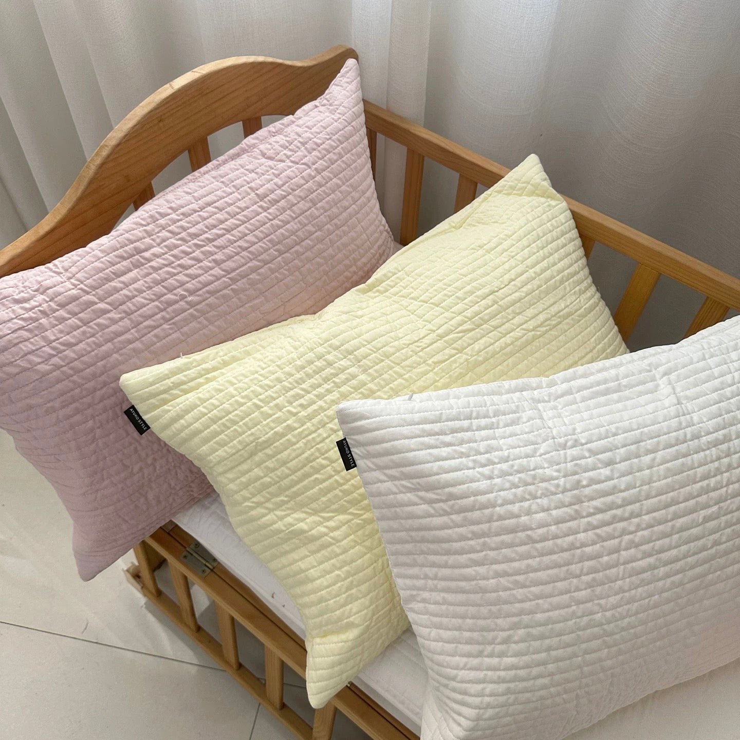 Quilted Cotton pillow sheets (6colors)