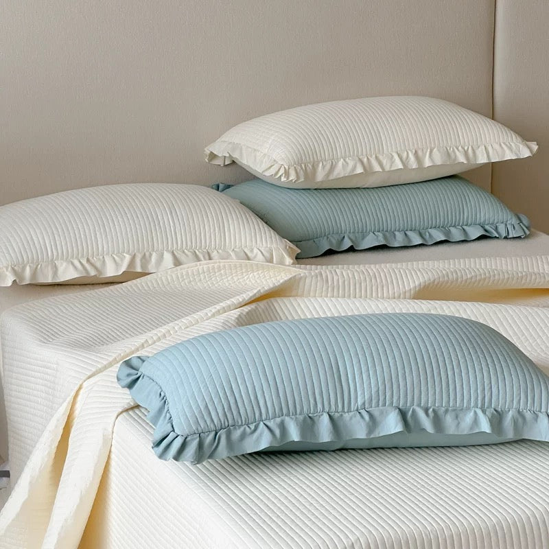 simple stripe quilt & pillow sheets set (5colors)