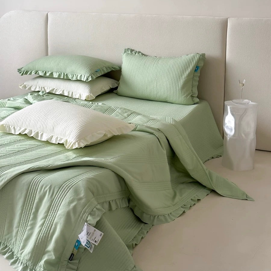 simple stripe quilt & pillow sheets set (5colors)