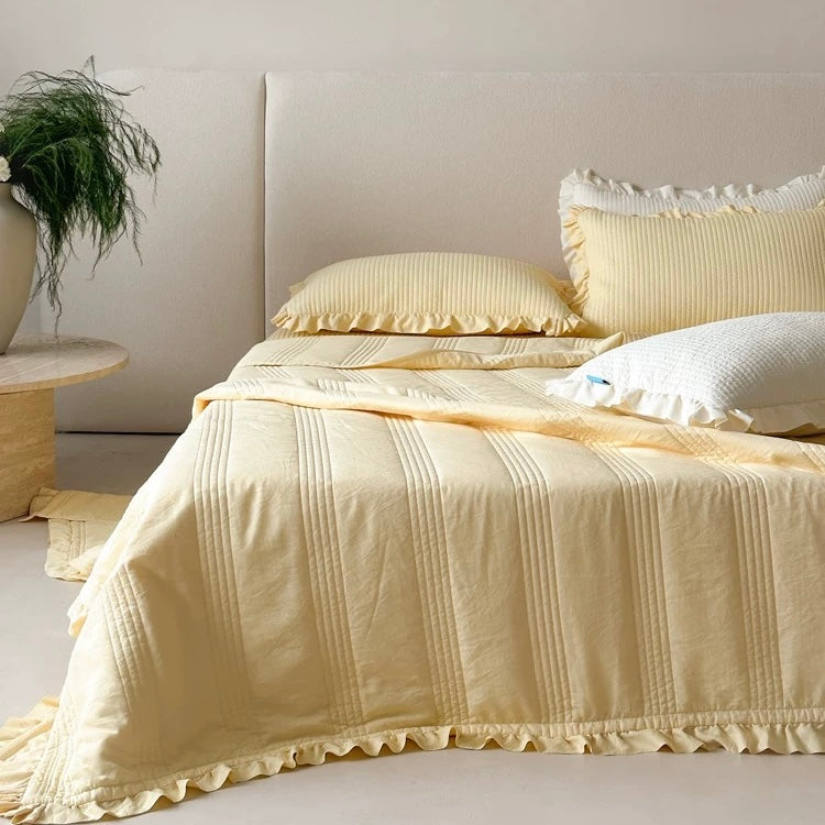 simple stripe quilt & pillow sheets set (5colors)