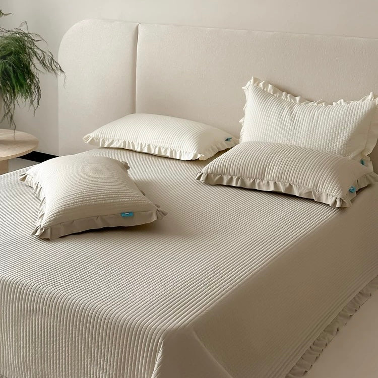 simple stripe quilt & pillow sheets set (5colors)