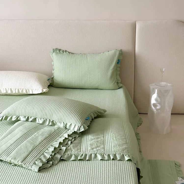 simple stripe quilt & pillow sheets set (5colors)