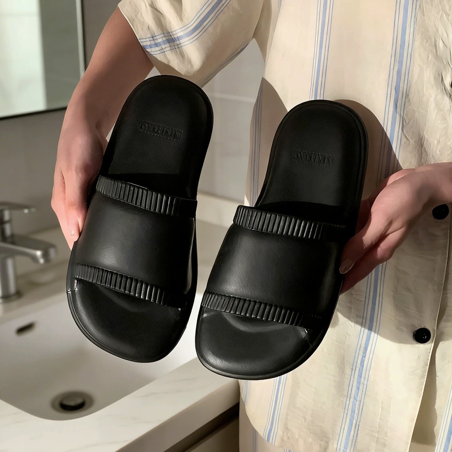 Puffy Wave-Edge room shoes (4colors)