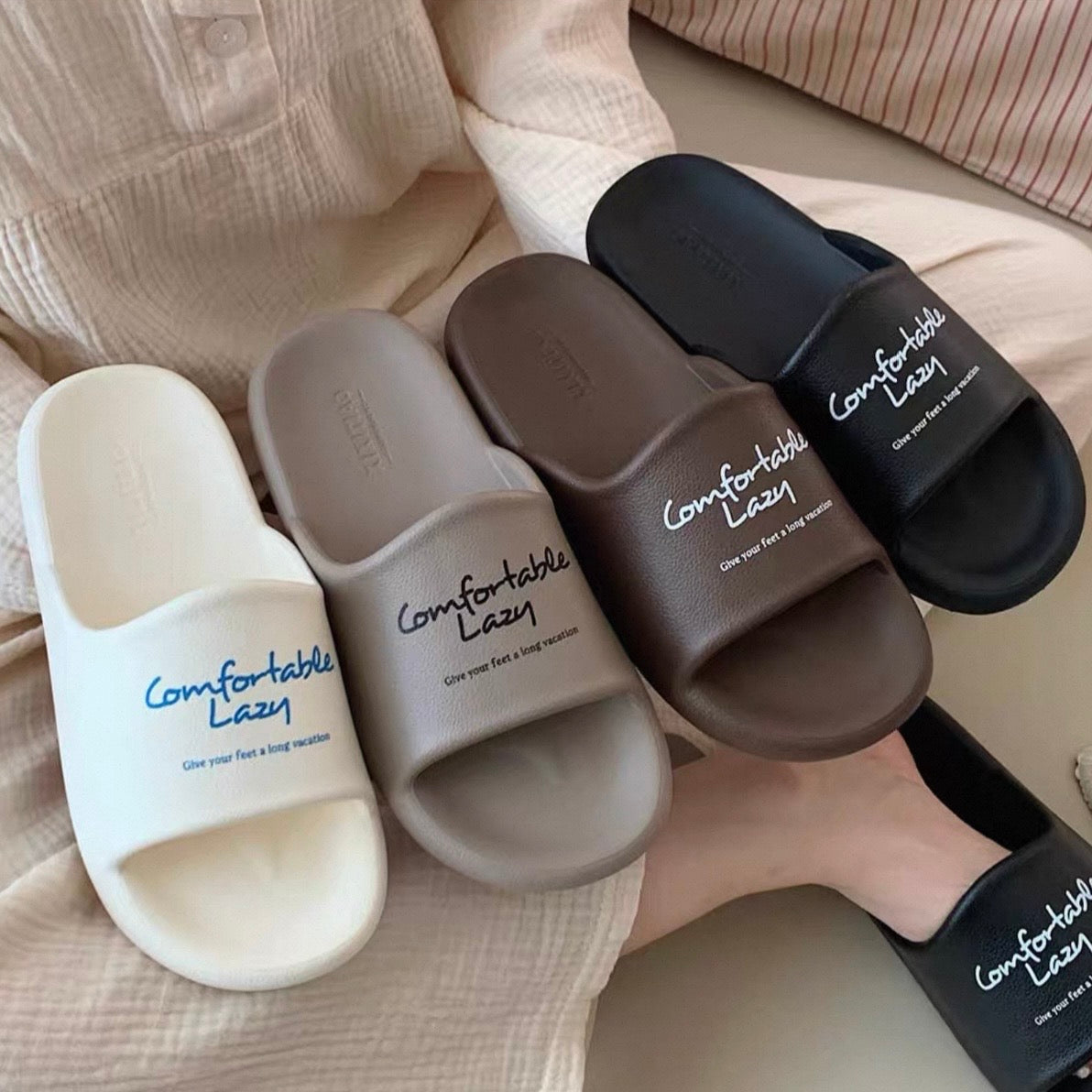 Chic Lettering room shoes (4colors)