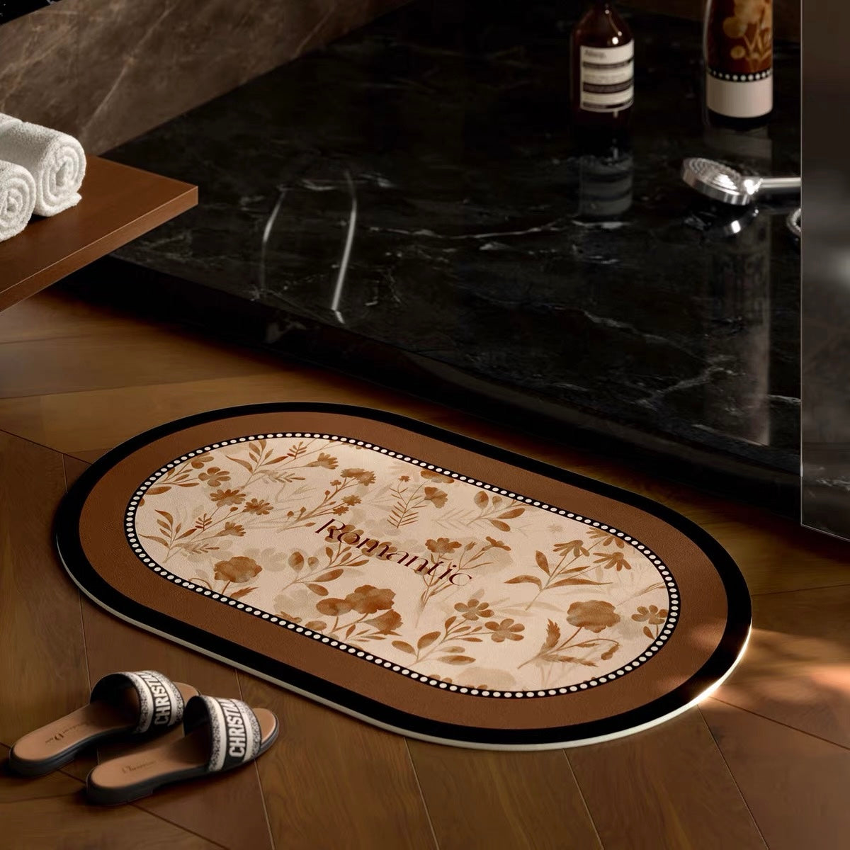 Autumn romantic bath mat