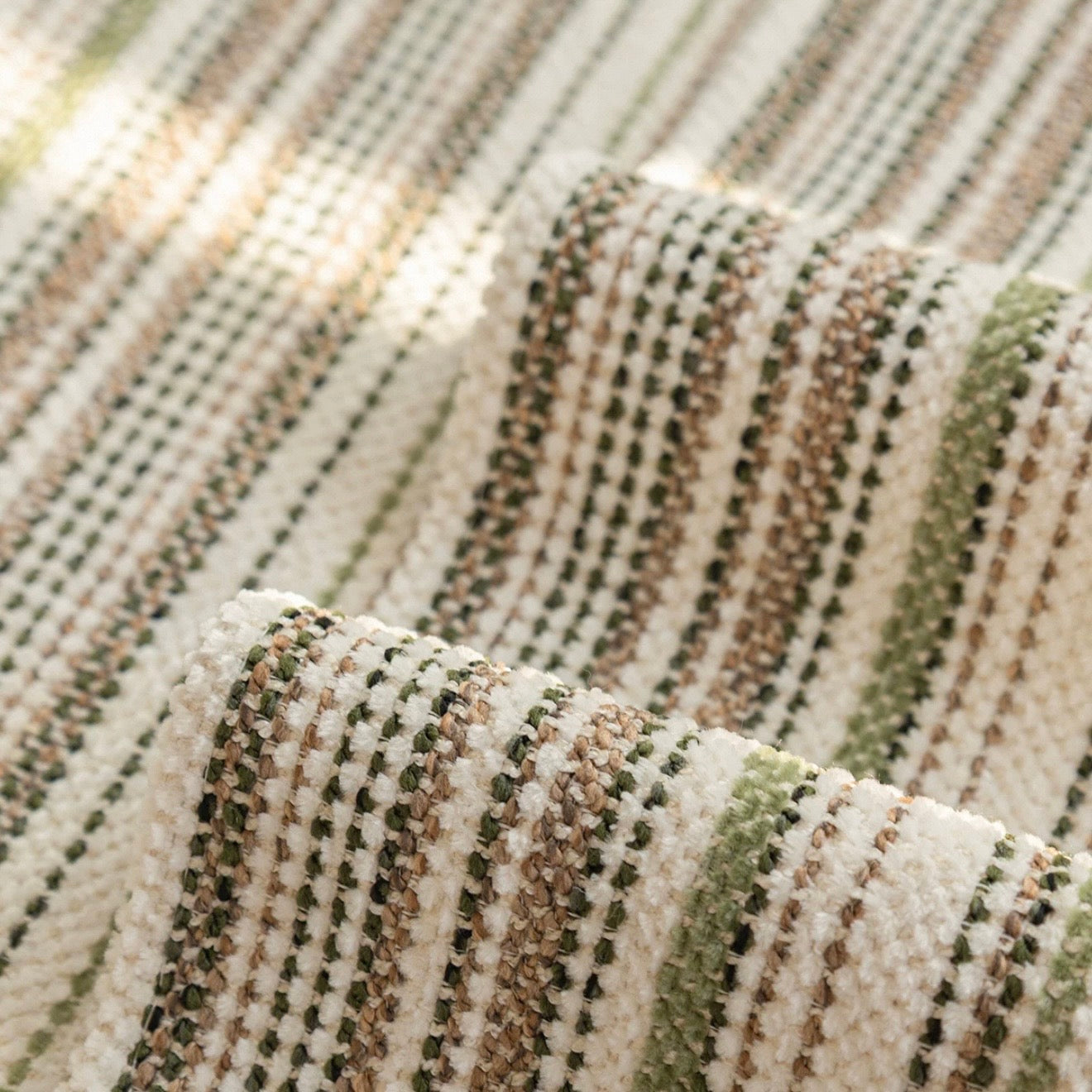 Natural Stripe Chenille cushion (4colors)