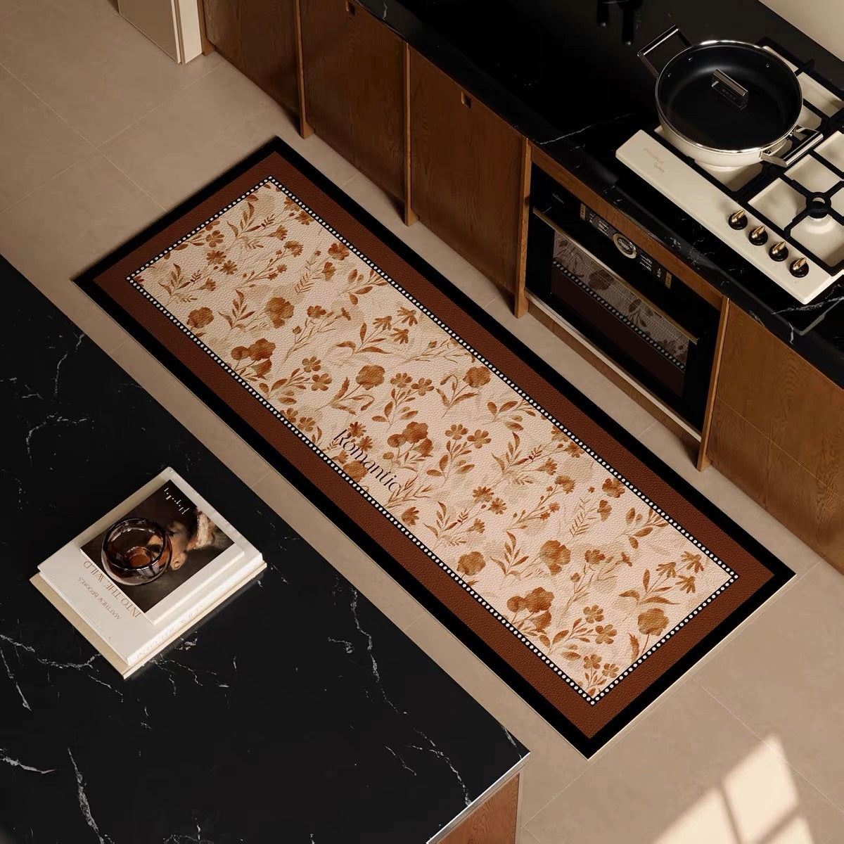 Autumn romantic kitchen mat