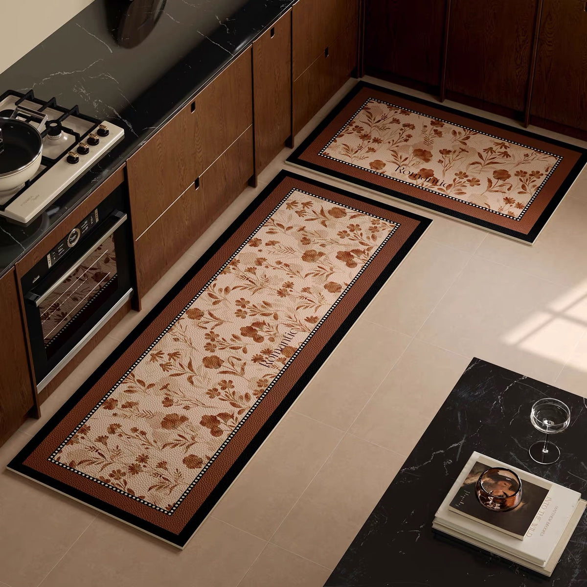 Autumn romantic kitchen mat