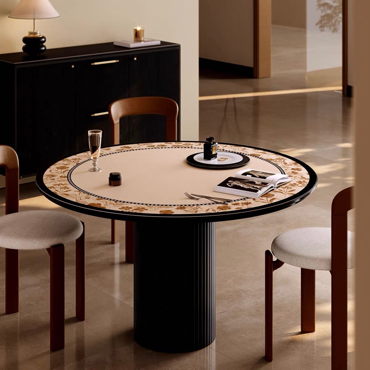 Autumn romantic round table mat