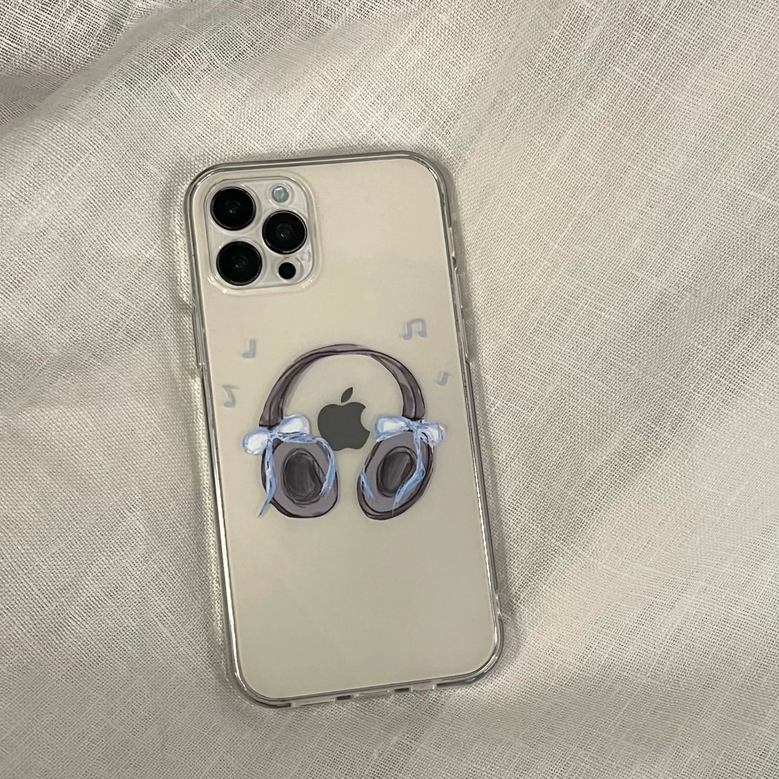 Headphone & Ribbon iPhone case