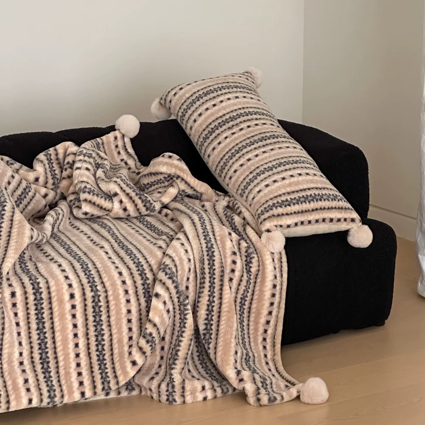 Winter Cabin Sherpa Fleece blanket (3colors)