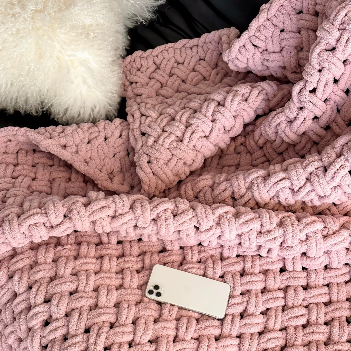 Hand-Woven Chunky Blanket  (5colors)