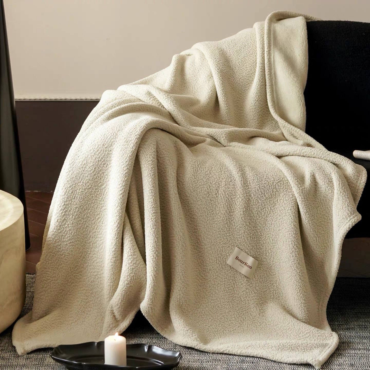 Urban Texture Sherpa Blanket  (3colors)