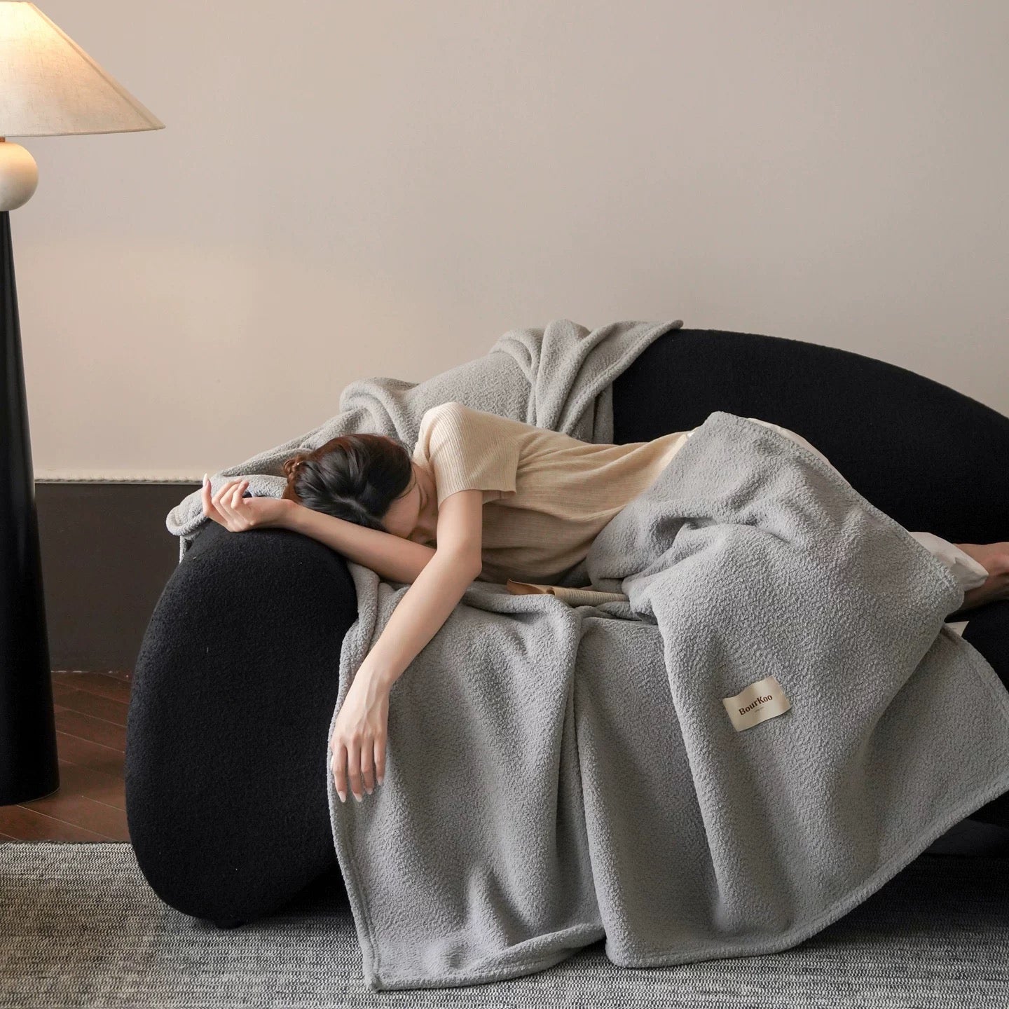 Urban Texture Sherpa Blanket  (3colors)