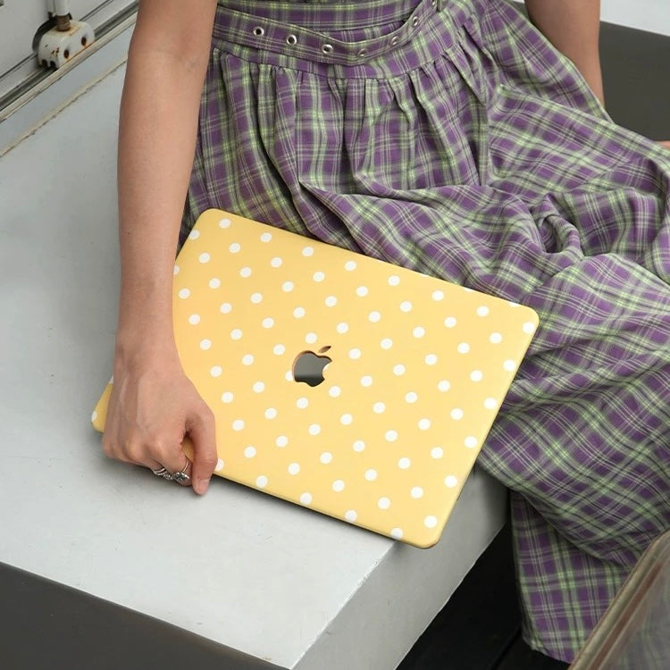yellow dot MacBook Case