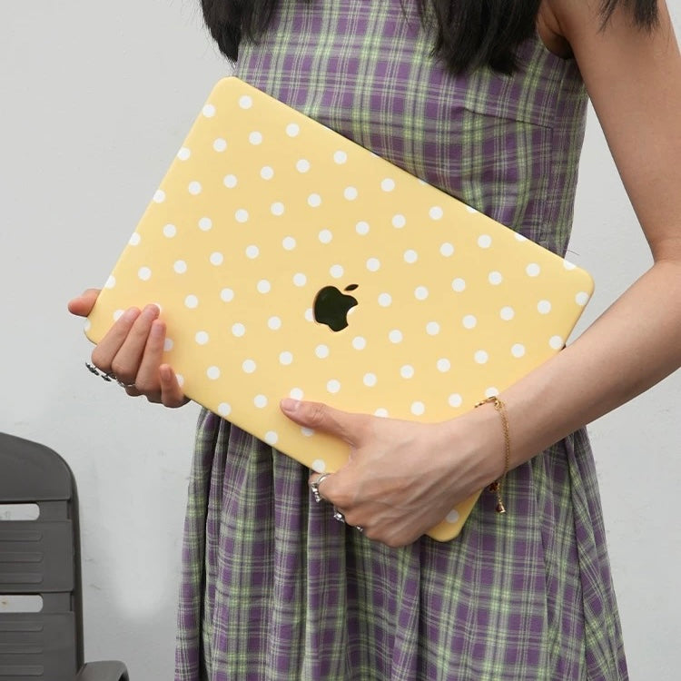 yellow dot MacBook Case