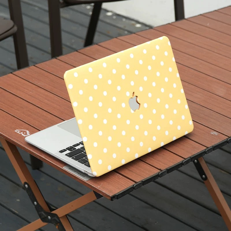 yellow dot MacBook Case