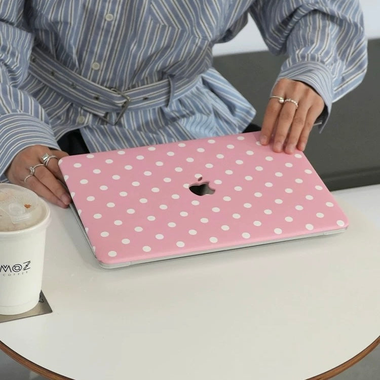 pink dot MacBook Case