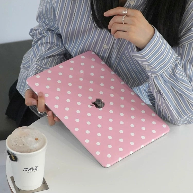 pink dot MacBook Case