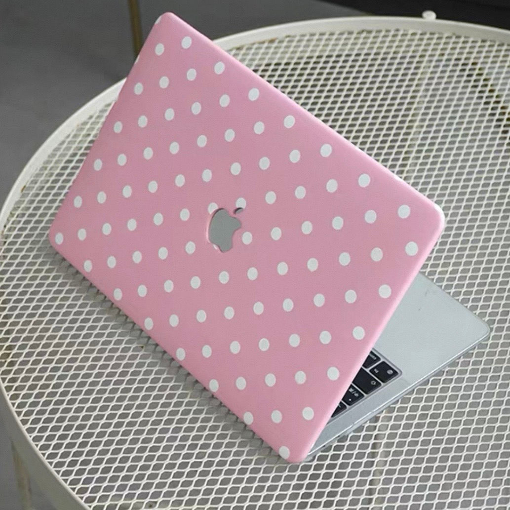 pink dot MacBook Case