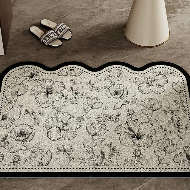 Dainty Flower Wave door mat