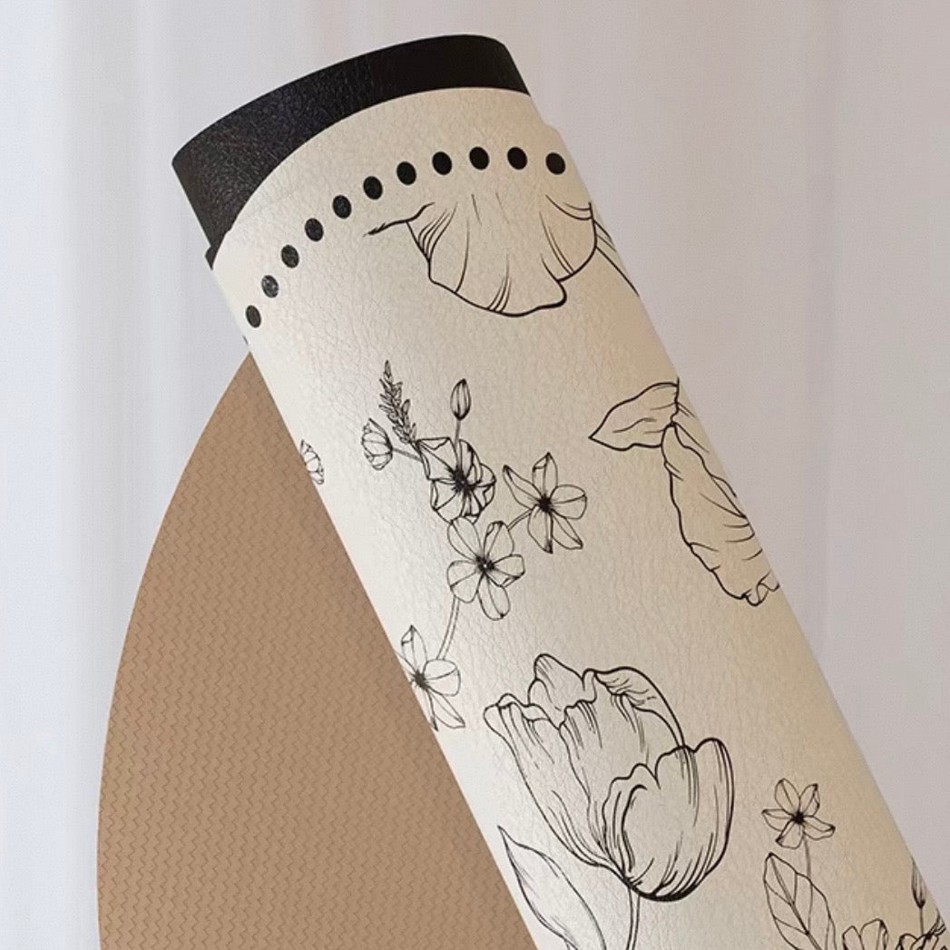 Dainty Flower Wave bath mat