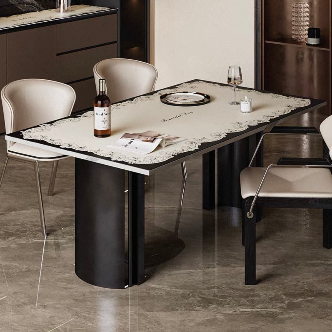 Dainty Flower Wave table mat