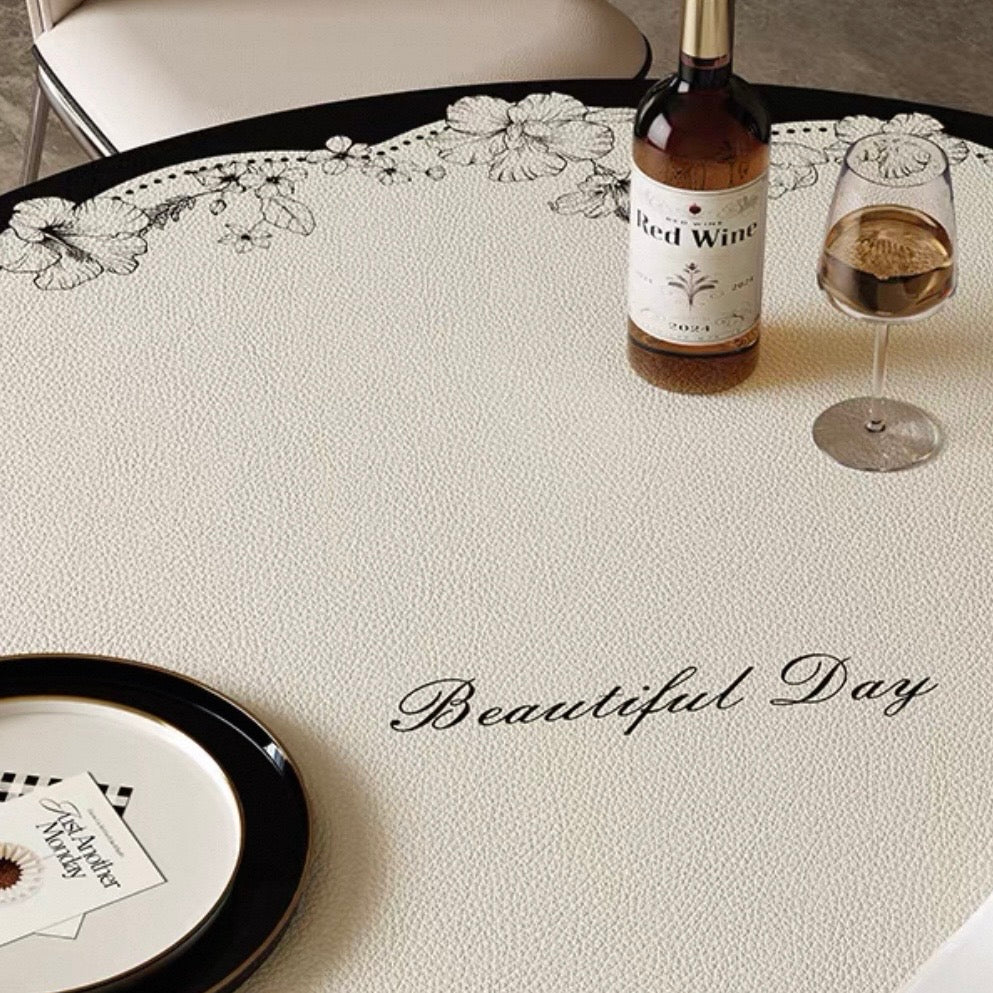 Dainty Flower Wave round table mat