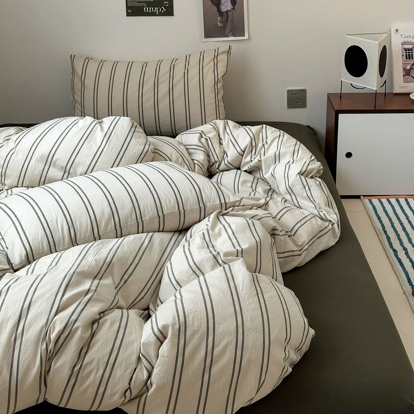 summer Cotton Striped bedlinen set (3design)
