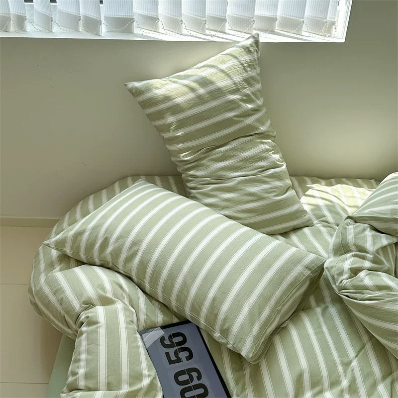 summer Cotton Striped bedlinen set (3design)