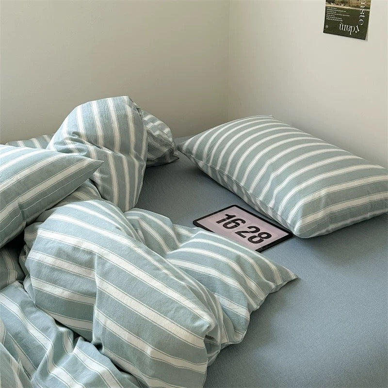 summer Cotton Striped bedlinen set (3design)