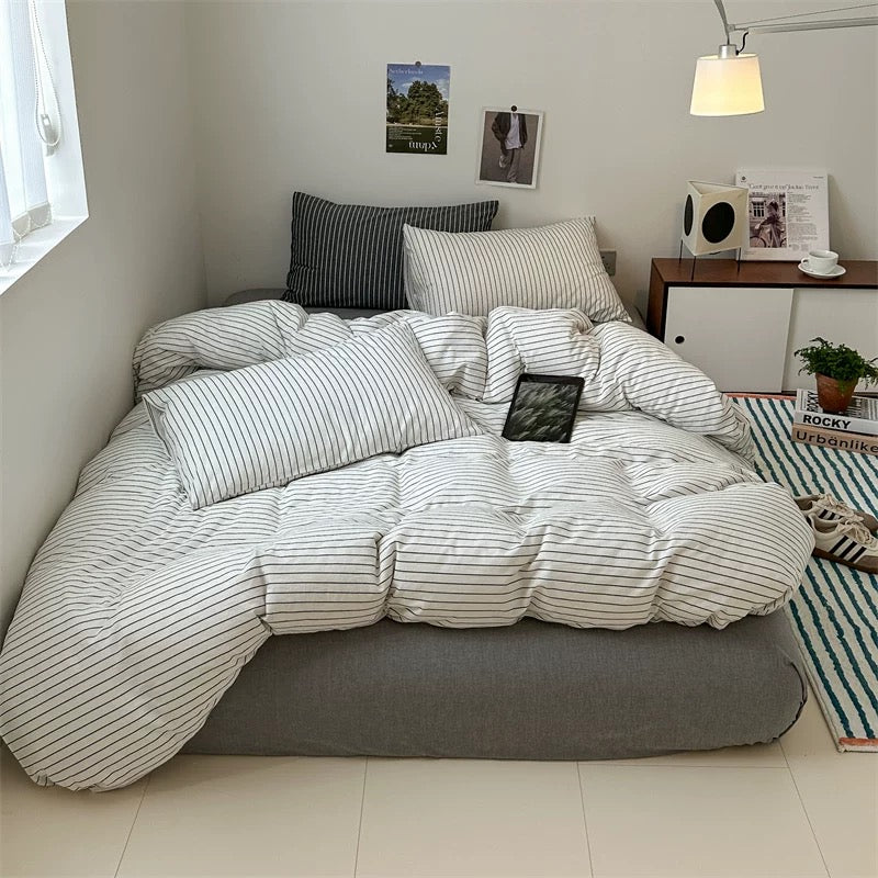 monotone Striped bedlinen set (3color)