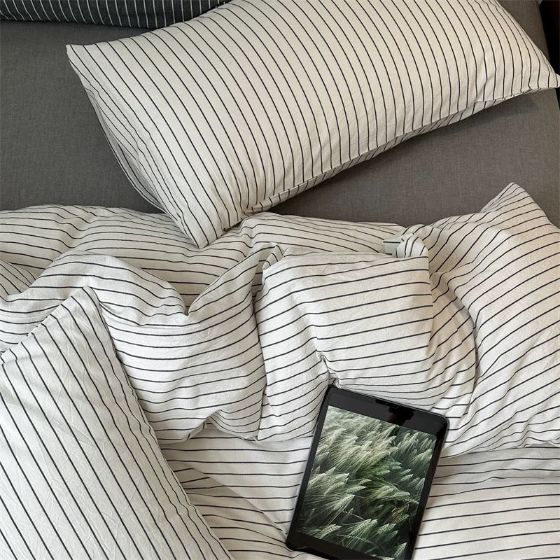 monotone Striped bedlinen set (3color)