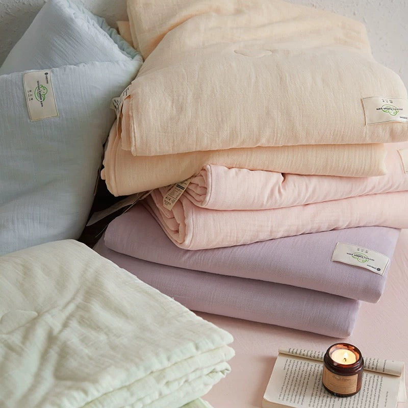 pastel cloud quilt & pillow sheets set (5colors)