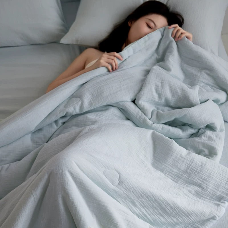 pastel cloud quilt & pillow sheets set (5colors)