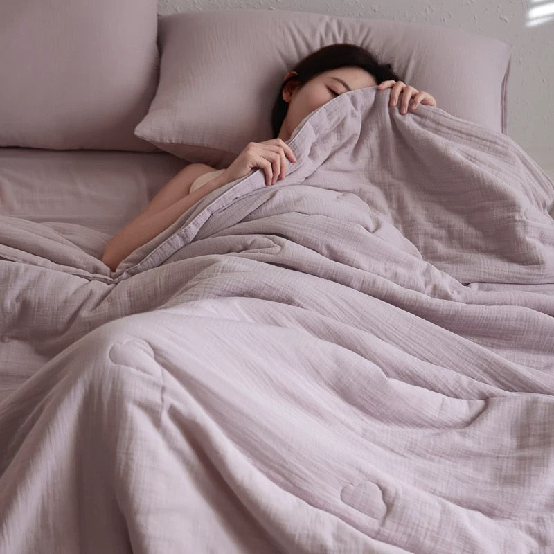 pastel cloud quilt & pillow sheets set (5colors)