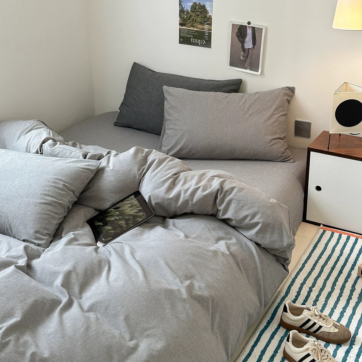 simple gray bedlinen set (3color)