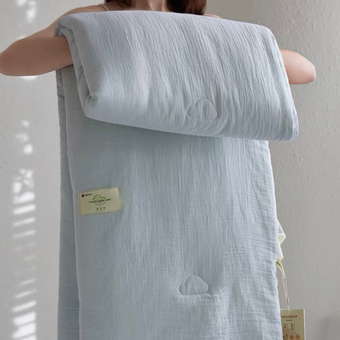 pastel cloud quilt & pillow sheets set (5colors)