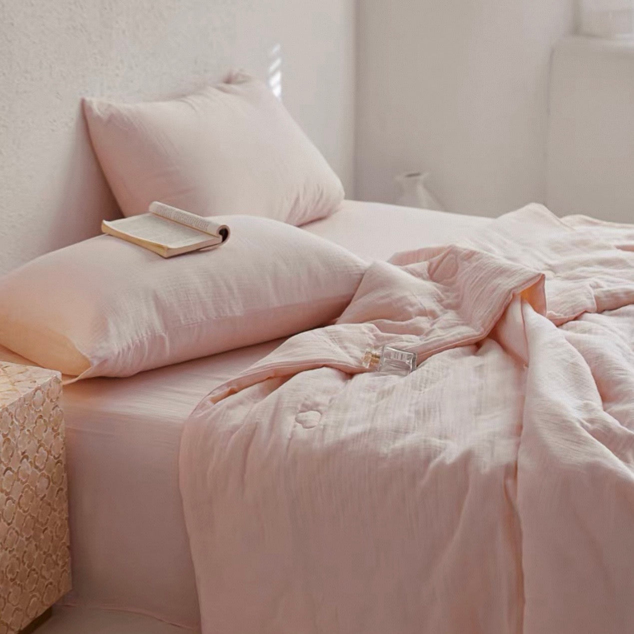 pastel cloud quilt & pillow sheets set (5colors)