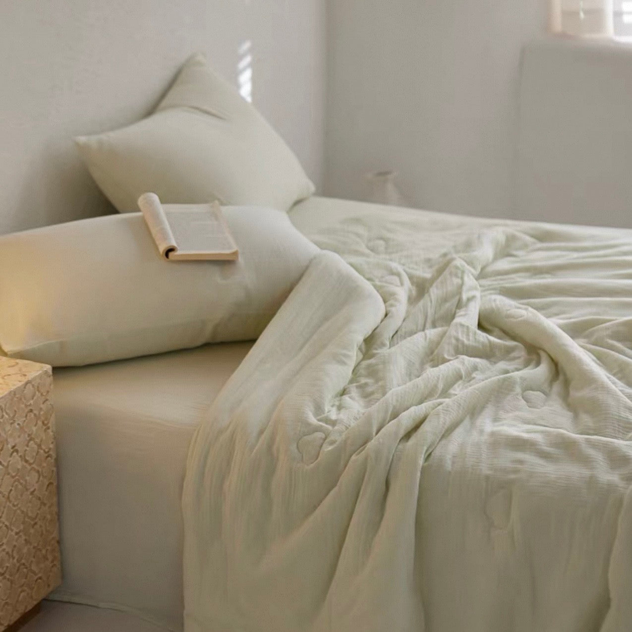 pastel cloud quilt & pillow sheets set (5colors)