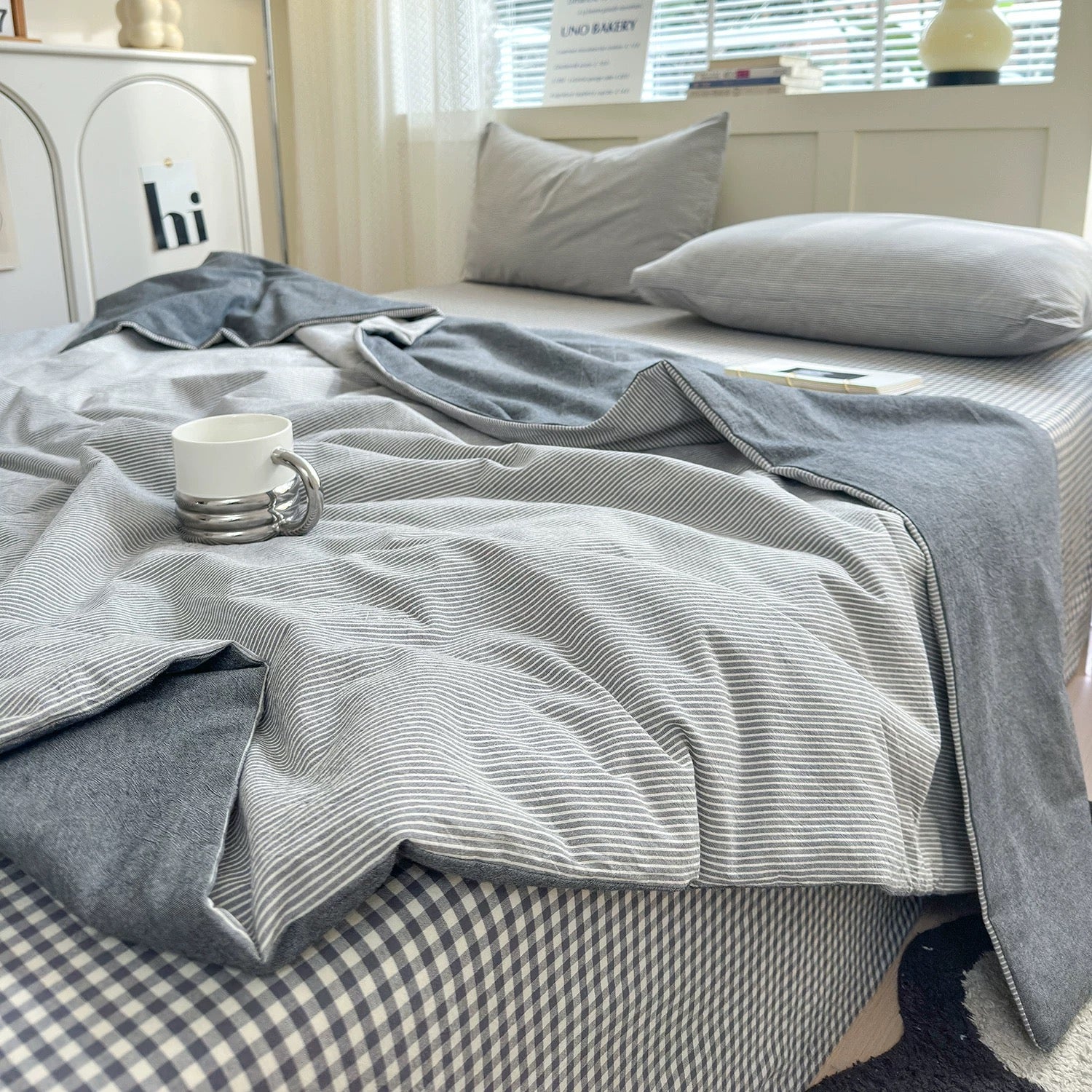 summer stripe quilt & pillow sheets set (4color)
