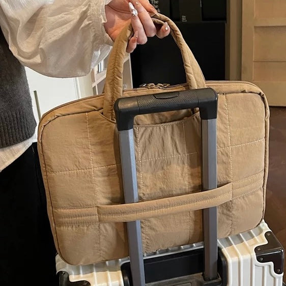 Puffy Quilted Laptop Tote PC bag (7colors)