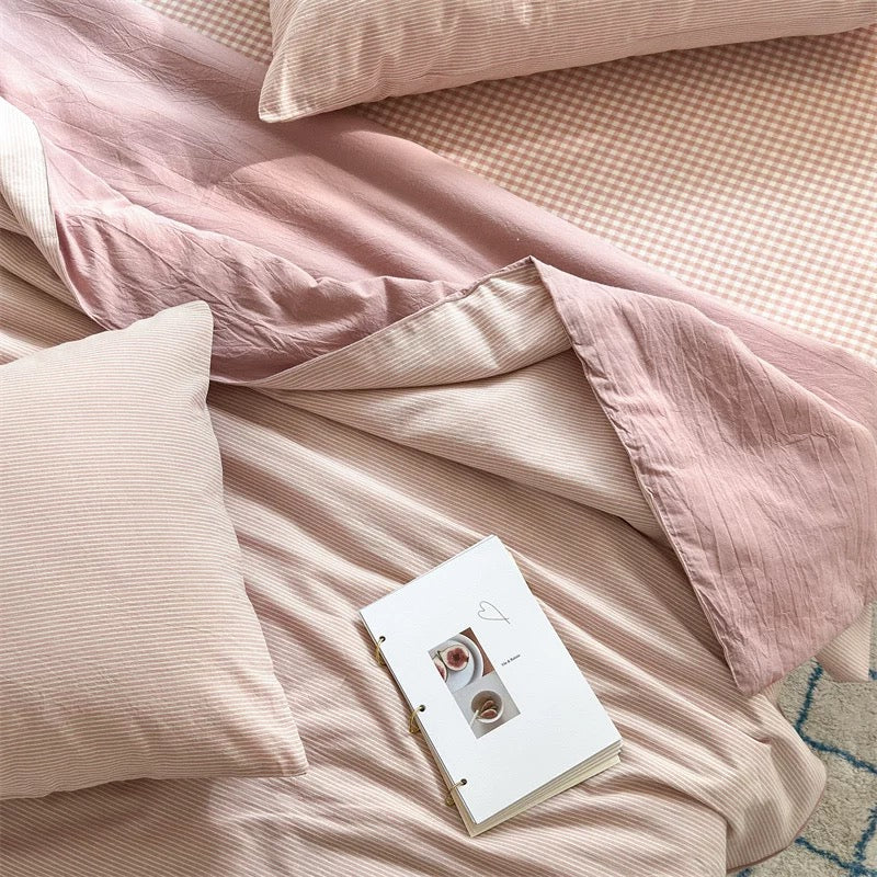 summer stripe quilt & pillow sheets set (4color)