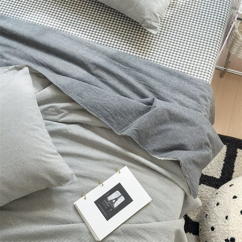 summer stripe quilt & pillow sheets set (4color)