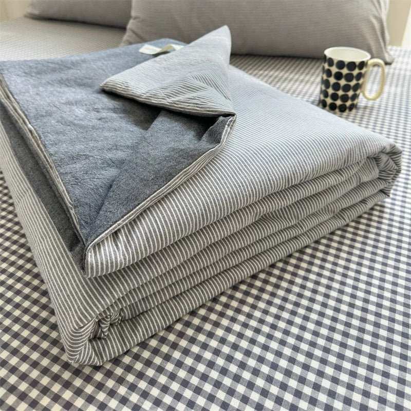 summer stripe quilt & pillow sheets set (4color)