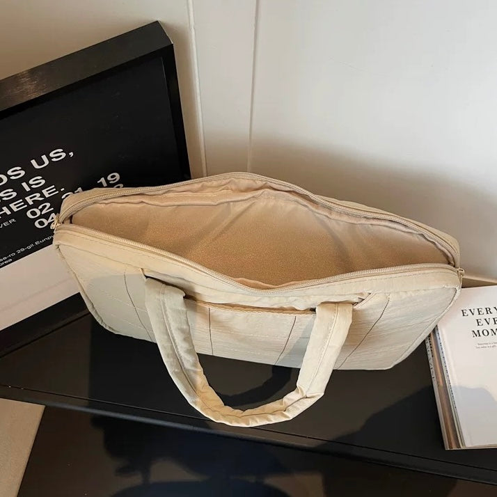 Puffy Quilted Laptop Tote PC bag (7colors)